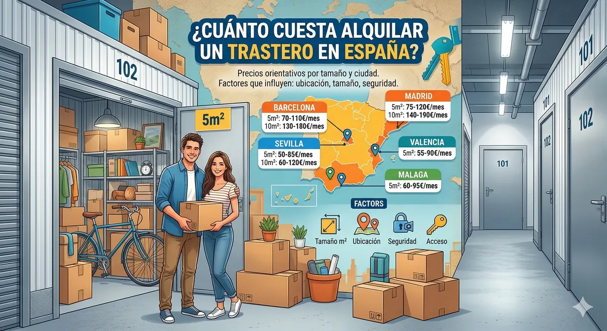 ¿Cuánto cuesta alquilar un trastero en España?